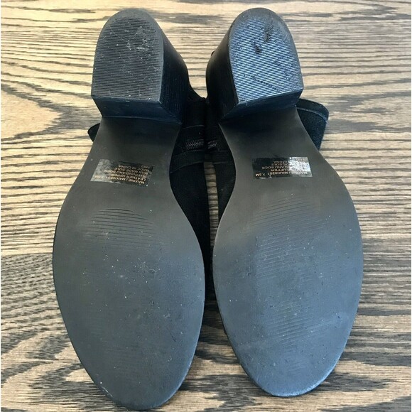 Steve Madden Maxine Black Perforated Suede Leather Open Toe Sandal Bootie 7.5 - Picture 11 of 13